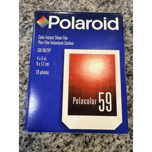 Unopened Polaroid Polacolor 59 4x5 Sheet Film ISO 80/20 - 20 Photos Exp Nov. 99
